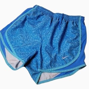 XS Nike Dri-Fit Shorts Blue Teal Green Dots, Lining, Drawstring, Pocket EUC